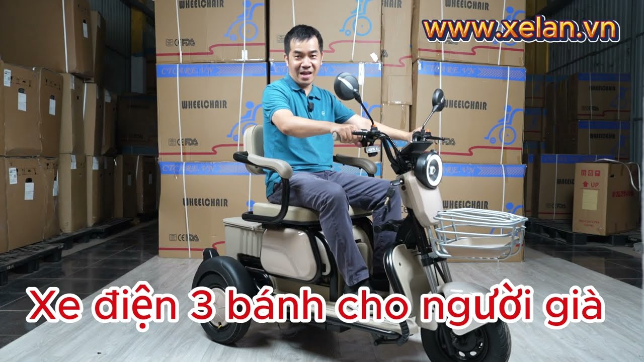 Giới thiệu Xe điện 3 bánh cho người già Ctcare 01 ( quảng đường 60Km)